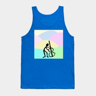 Guitar Figure Silhouette Colorful Pastel Tank Top